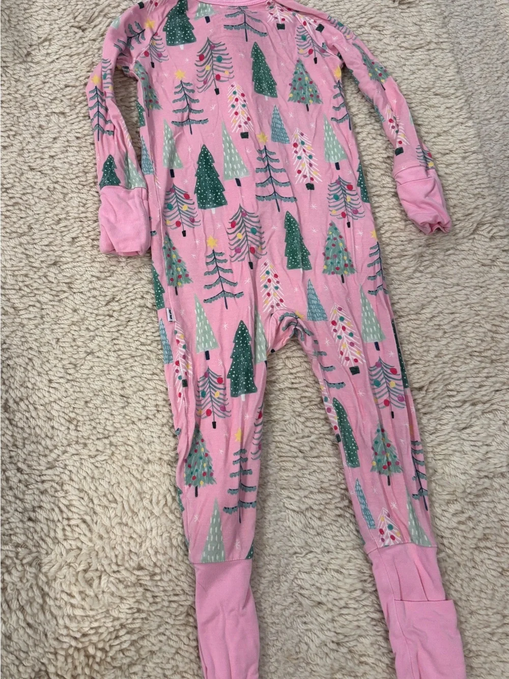 Little Sleepies Pink Twinkling Trees Zippy 6-12 Months